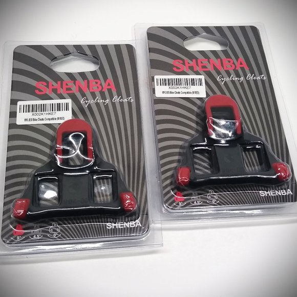 Shenba / Mylies Cycling Cleats Shimano Compatible SPD SL 6 Degree Float Indoor/O - Picture 1 of 4